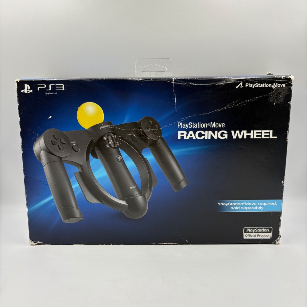 Sony PlayStation Move Racing Wheel PS3 Black CECHYA-ZWA1 Accessory OPEN BOX